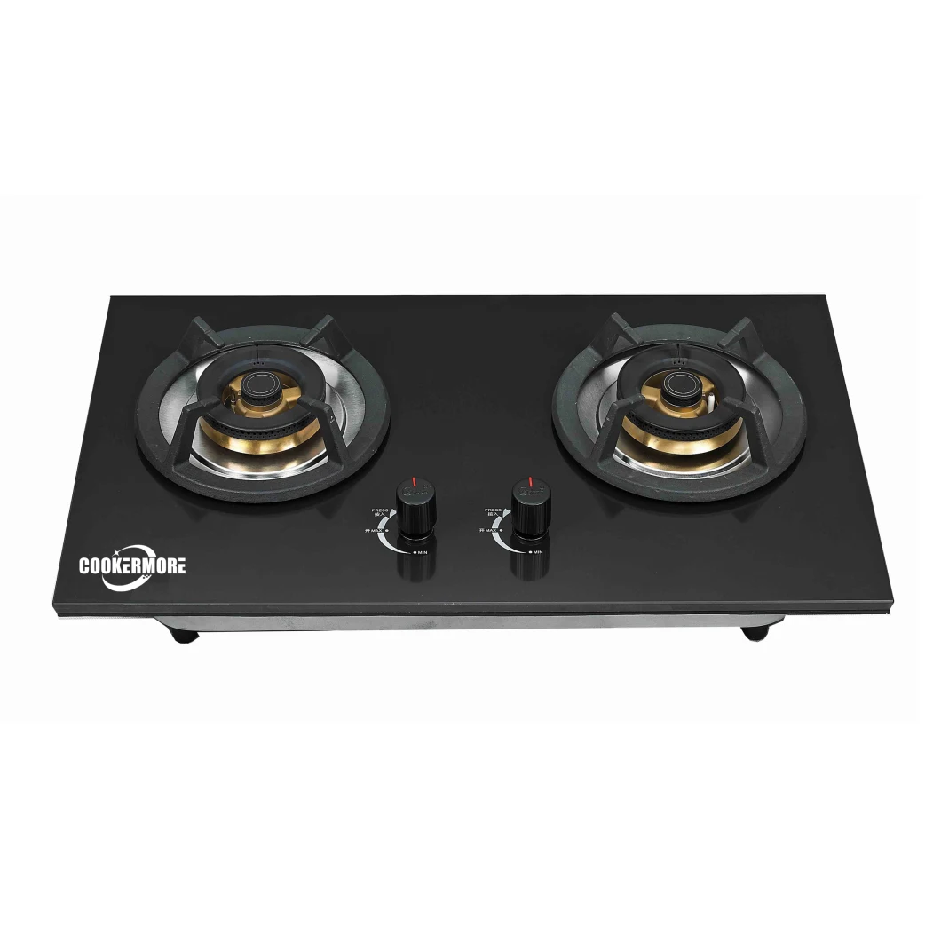 Luxury Double Burner Glass Top Built-in Gas Stove (JZQ-G210)