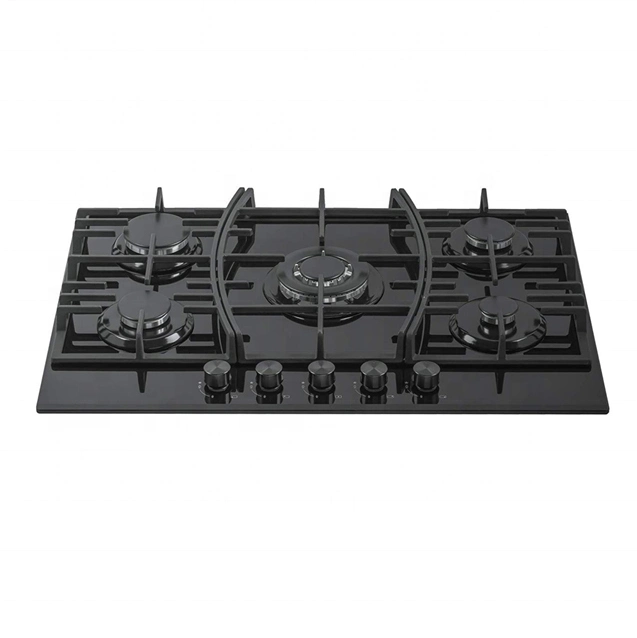 5 Burners with High Quality Glassgas Hob