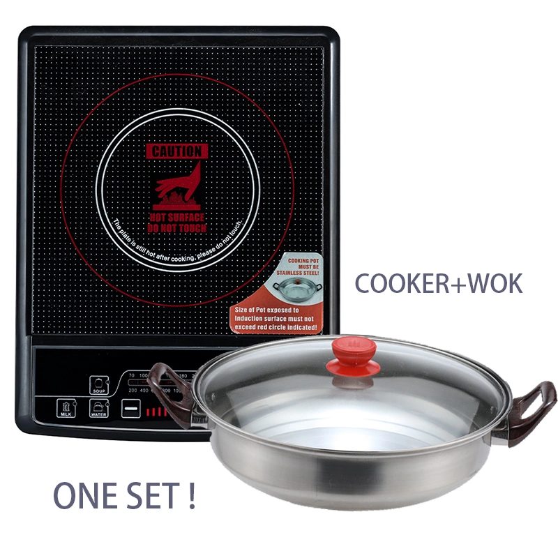 1800W Portable Induction Cooktop Ultra Slim Single Electric Countertop Burner with Digital Timer and Adjustable Temperature Control